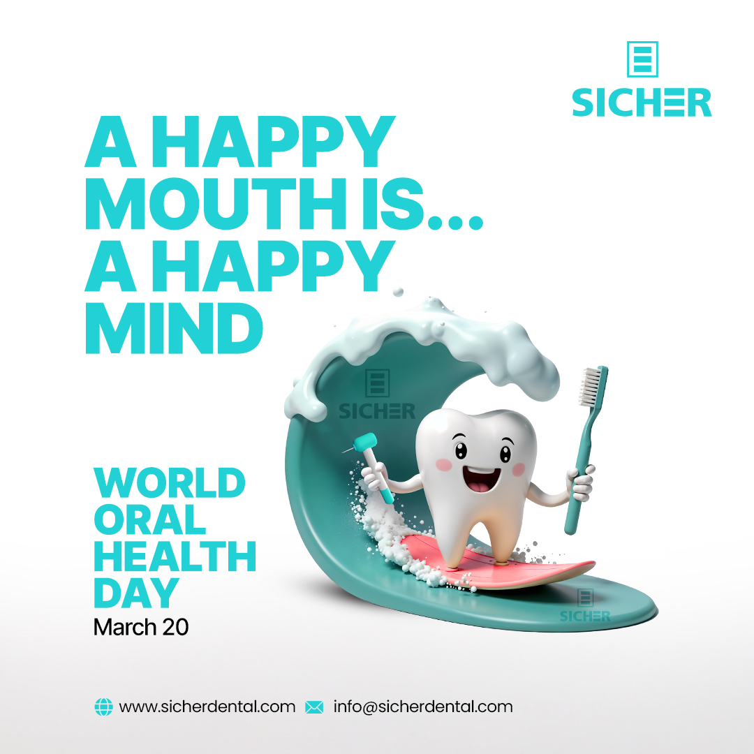 SicherJapan's tweet photo. This World Oral Health Day, let’s celebrate the power of a healthy smile! A happy mouth is a happy mind—because good oral health is the key to overall wellbeing. Keep smiling with Sicher Dental! #WorldOralHealthDay #HappyMouthHappyMind #sicher #sicherUK  #sicherJapan https://t.co/20BjkjlgUh