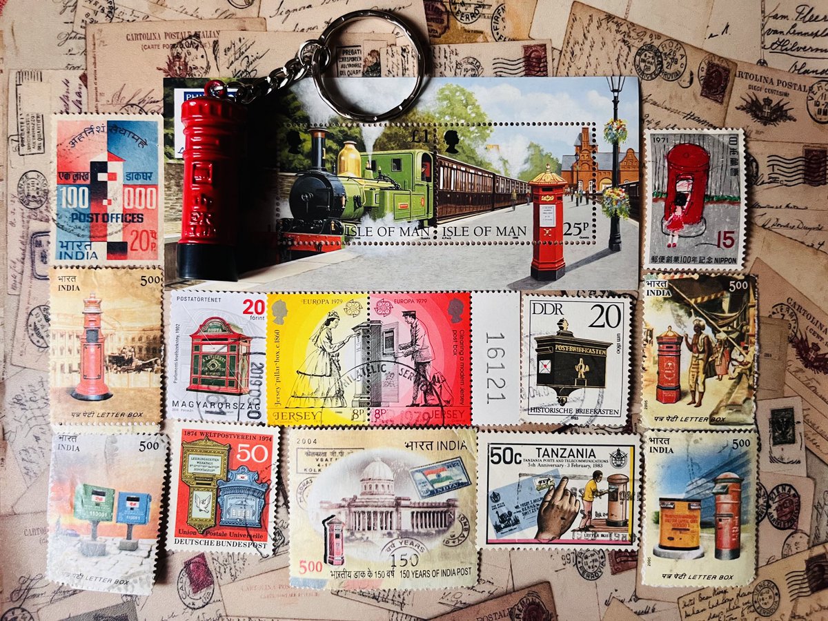 sciphi_Ananya's tweet image. #stamps are kind of gems to a philatelist.But its journey inside an envelope has always been through one #letterbox to another with #postcrossing. This #postbox themed stamps shows a vibe of "Journey of a Letter" which is still slow but has story of its own #storieswithstamps
