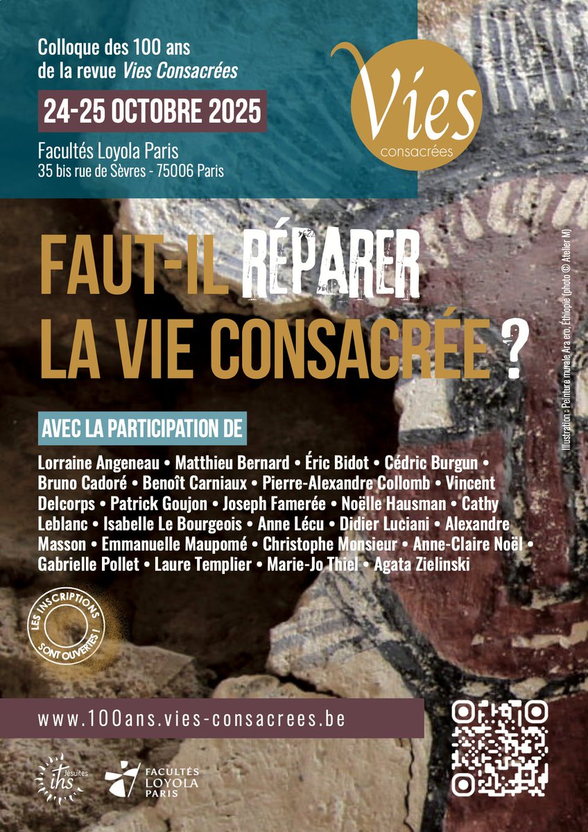 Merci <a href="/VieReligieuse/">Vie religieuse</a> de relayer l’événement du colloque des 100 ans de la revue ! Les inscriptions sont ouvertes, on vous attend ! viereligieuse.fr/1925-2025-vies…