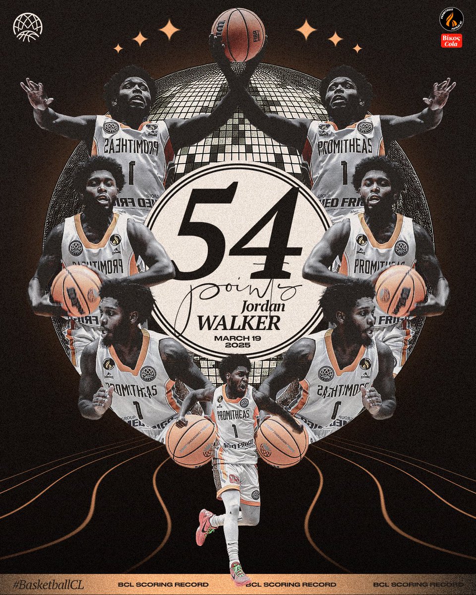 Basketball Champions League (@basketballcl) on Twitter photo 𝐒𝐓𝐔𝐃𝐈𝐎 𝟓𝟒 🪩 Jordan Walker's 𝟓𝟒 𝐩𝐨𝐢𝐧𝐭𝐬, in addition to being a record in BCL history, are the 𝙢𝙤𝙨𝙩 𝙨𝙘𝙤𝙧𝙚𝙙 𝙞𝙣 𝙖 𝙜𝙖𝙢𝙚 𝙞𝙣 𝙖𝙣𝙮 𝙀𝙪𝙧𝙤𝙥𝙚𝙖𝙣 𝙘𝙤𝙢𝙥𝙚𝙩𝙞𝙩𝙞𝙤𝙣 𝙞𝙣 𝙩𝙝𝙚 𝙡𝙖𝙨𝙩 𝟐𝟓 𝙮𝙚𝙖𝙧𝙨 - absolutely elite! (via <a href="/YPsar/">Yannis Psarakis</a>) 𝐒𝐓𝐔𝐃𝐈𝐎 𝟓𝟒 🪩 Jordan Walker's 𝟓𝟒 𝐩𝐨𝐢𝐧𝐭𝐬, in addition to being a record in BCL history, are the 𝙢𝙤𝙨𝙩 𝙨𝙘𝙤𝙧𝙚𝙙 𝙞𝙣 𝙖 𝙜𝙖𝙢𝙚 𝙞𝙣 𝙖𝙣𝙮 𝙀𝙪𝙧𝙤𝙥𝙚𝙖𝙣 𝙘𝙤𝙢𝙥𝙚𝙩𝙞𝙩𝙞𝙤𝙣 𝙞𝙣 𝙩𝙝𝙚 𝙡𝙖𝙨𝙩 𝟐𝟓 𝙮𝙚𝙖𝙧𝙨 - absolutely elite! (via <a href="/YPsar/">Yannis Psarakis</a>)
