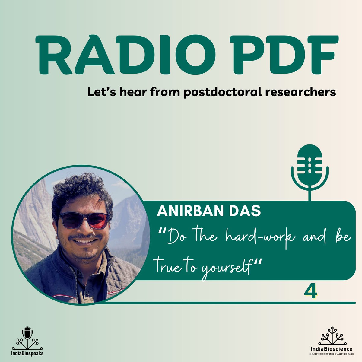 IndiaBioscience's tweet photo. In our fourth episode of Radio PDF, Anirban Das from Washington University in Saint Louis, United States, provides practical insights into research careers, drawing from his experiences studying abroad. 

Podcast team: @Arushi_Batra28 and @Girija_DD 😁 

Listen 👉 https://t.co/0l3PrWM3gP