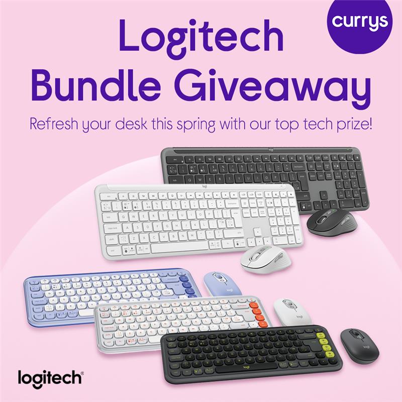currys's tweet image. Refresh your desk this Spring with Logitech. Win a sleek and stylish keyboard + mouse combo!

Simply follow @Currys, like this post &amp;amp; comment your favourite mouse &amp;amp; keyboard colour!

Choose from:
✨ MK950 Signature Slim (Graphite/White)
🎨 Pop Icon Combo (Graphite/White/Lilac)