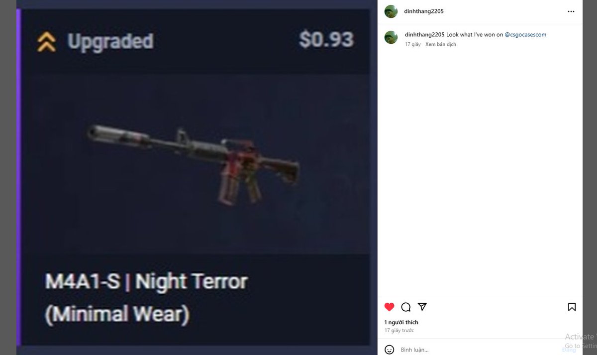 axllow2205's tweet photo. Xem tôi đã thắng gì trên @csgocasescom https://t.co/j7dZgdz2Lm