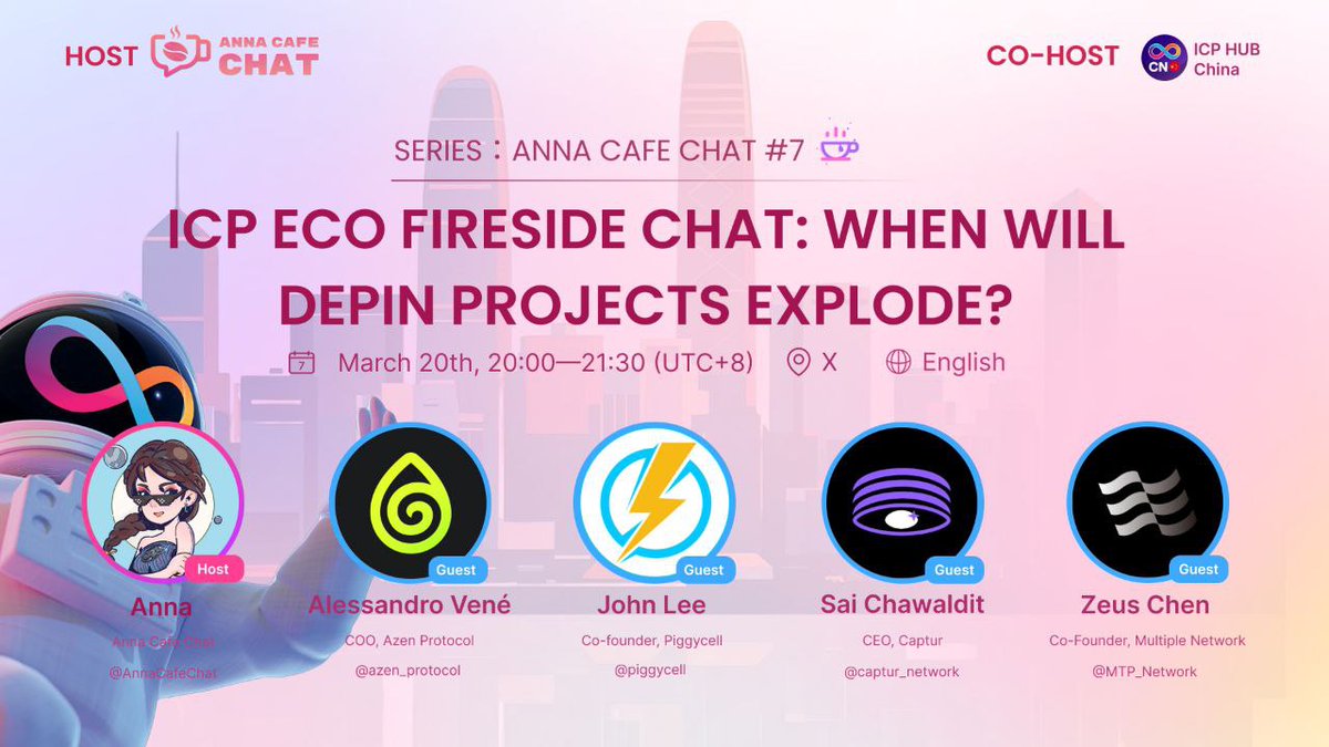 MTP_Network_VN's tweet photo. ⏳ Đếm ngược 4 tiếng!

Đồng sáng lập của chúng tôi, Zeus Chen, sẽ tham gia Anna’s Cafe Chat (@AnnaCafeChat) cùng với các nhàlãnh đạo #DePIN hàng đầu từ @azen_protocol, @piggycell, @captur_network tối nay!⭐️

#MultipleNetwork #ICP #Crypto #Blockchain #AI https://t.co/huN0WkZNFv