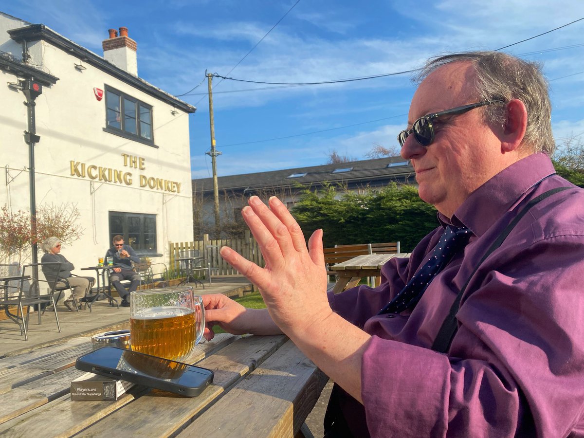 Nice sunny day yesterday that involved a bit of filming with @gdolders and <a href="/LaurenceRHarvey/">Laurence R Harvey</a> , a little time out in a pub garden and then the @filmhubnorth <a href="/bfinetwork/">BFI NETWORK</a> mixer thing in Liverpool, which I have no pictures of because I’m hopeless.