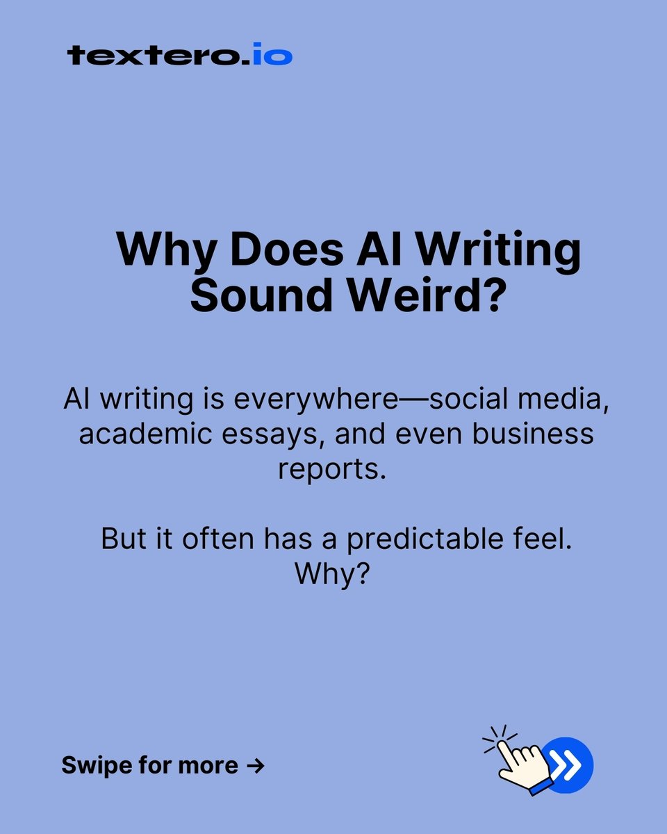 texteroai's tweet image. This compelling piece utilizes innovative strategies to enhance clarity and streamline your writing 😵 Sounds robotic, right? Get acquainted with the top 50 AI words to avoid and make your writing sound more like you.

Full article: textero.io/guides/common-…
