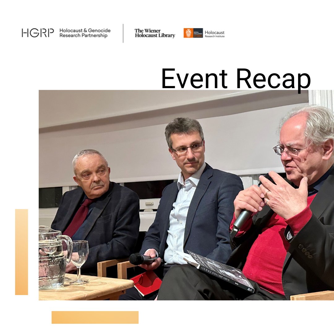 A huge thank you to historian, professor, and survivor Tony Molho for sharing his memories of the Holocaust as a child in Greece and his experience writing his new book, ‘Courage and Compassion’. Thank you also to David Abulafia and Paris Chronakis, who participated in the panel