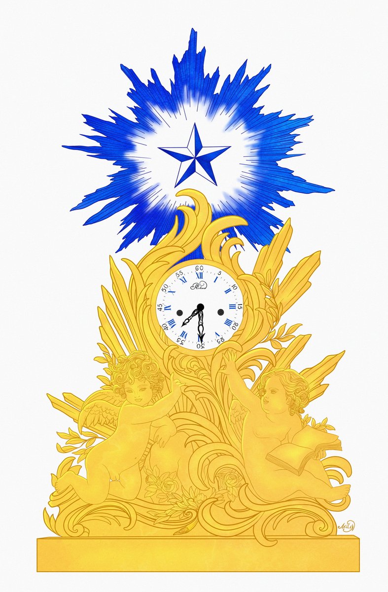 AMilankovacevic's tweet photo. A Rococo clock book vignette.

#illustration #rococo https://t.co/yMB1pb1LkC