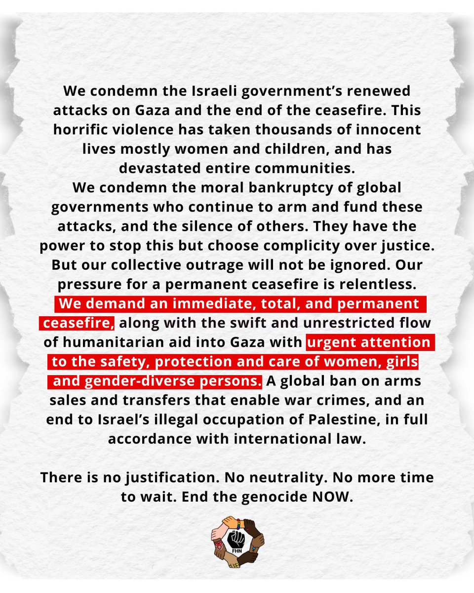 They want us to move on. To grow weary. But we refuse to be silent. Israel’s continued attack on Gaza, backed by global governments is a crime against humanity.
Our demands are clear! The pressure won’t stop. Our outrage won’t fade. We will resist, condemn, and demand justice.