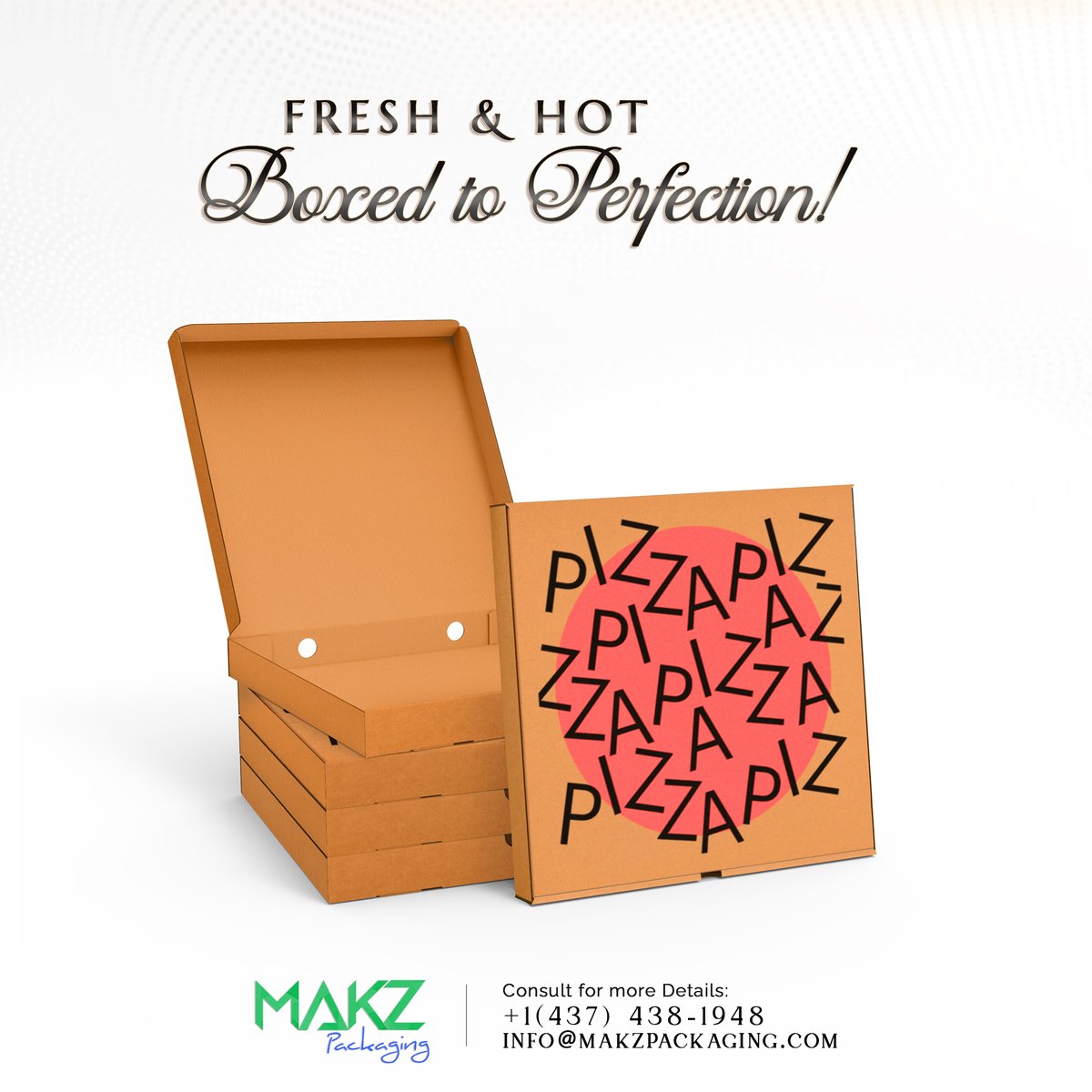 makzpackaging's tweet image. Keep it fresh, keep it crisp! Our custom pizza boxes lock in the flavor while making your brand stand out.

📍 makzpackaging.com/shape-and-styl…
📞 Contact Us: +1(437) 438-1948

#CustomPizzaBoxes #PizzaPackaging #TakeoutPackaging #CustomPackaging #RetailPackaging #MakzPackaging
