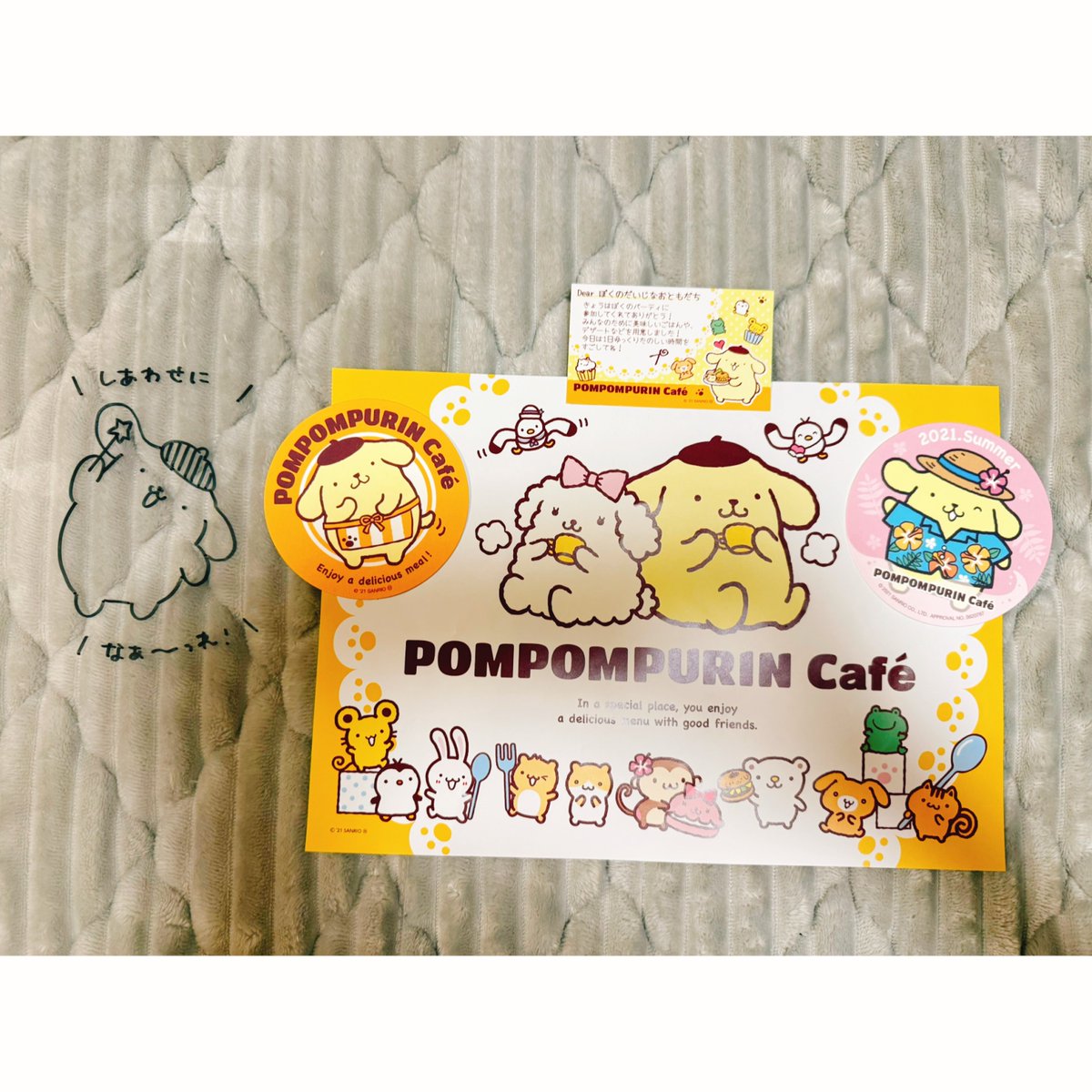 bunbunpuro's tweet photo. POMPOMPURIN Café🍮
2時間以上待ちました💦
美味しくて可愛かったです🍮✨
#pompompurincafe
#ポムバサダー
#ポムポムプリン さん https://t.co/EzOu4iCc9i