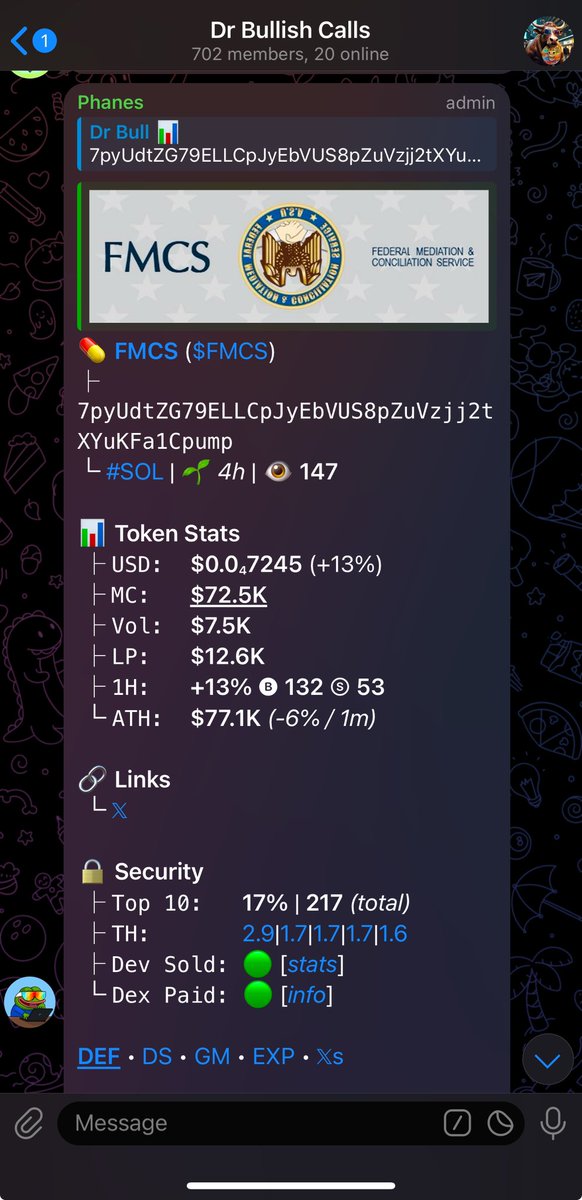 Dr_bull0's tweet image. 4.5X GAINED 🚀🎯
Still printing higher 💸💸💸💸💸💸

Tricker.     $FMCS
#FMCS🧑‍💻 

CA&amp;gt;&amp;gt; 7pyUdtZG79ELLCpJyEbVUS8pZuVzjj2tXYuKFa1Cpump