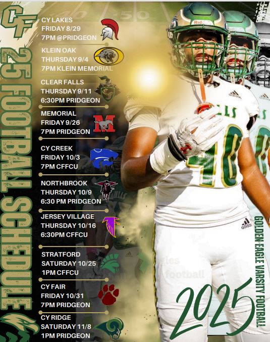 2025 Football Schedule is out!
