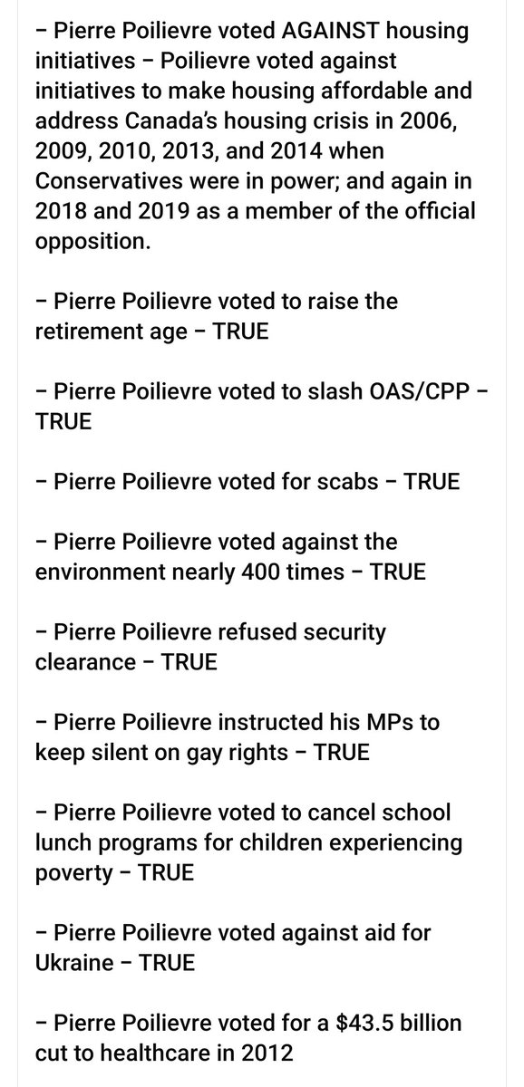Mellyfax's tweet image. Why I won't vote for Pierre Poilievre
 
(Yes I will shut off my comments because it's my account and my choice I don't need to listen to the same argument over and over got it the first time).