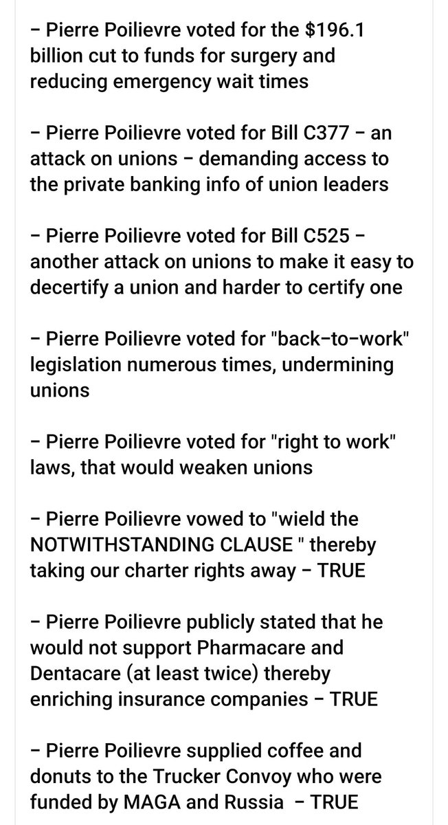 Mellyfax's tweet image. Why I won't vote for Pierre Poilievre
 
(Yes I will shut off my comments because it's my account and my choice I don't need to listen to the same argument over and over got it the first time).