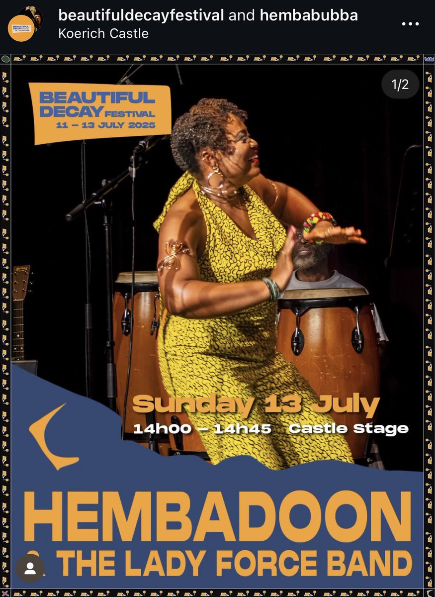 HembadoonMusic's tweet image. Big stages Helloooo 🥳🥳💯💃🏽
#beautifuldecay in Koerich Castle this summer
July 13
Come through #Luxembourg
.@hembabubba @AfrikultureMIX 

Early bird tickets my.weezevent.com/beautifuldecay