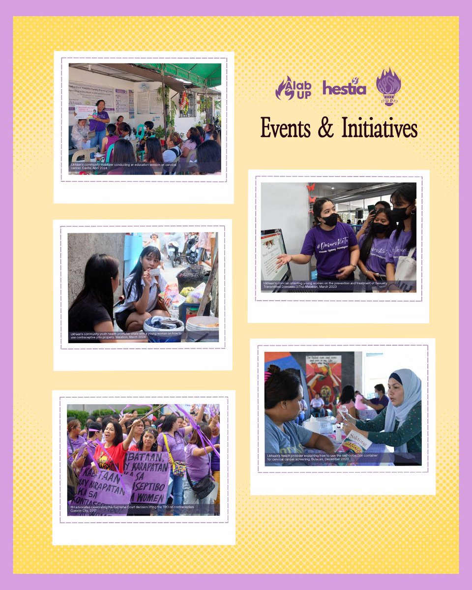 alabupofficial's tweet photo. UP APSM remains steadfast in its commitment to women empowerment this Women’s Month. ✊♀️

For this year’s Hestia, we are proud to partner with Likhaan, a non-stock, non-profit Philippine NGO dedicated to advocating for women’s and youth reproductive health. 🏥💜 https://t.co/aqQ0aaLiBM