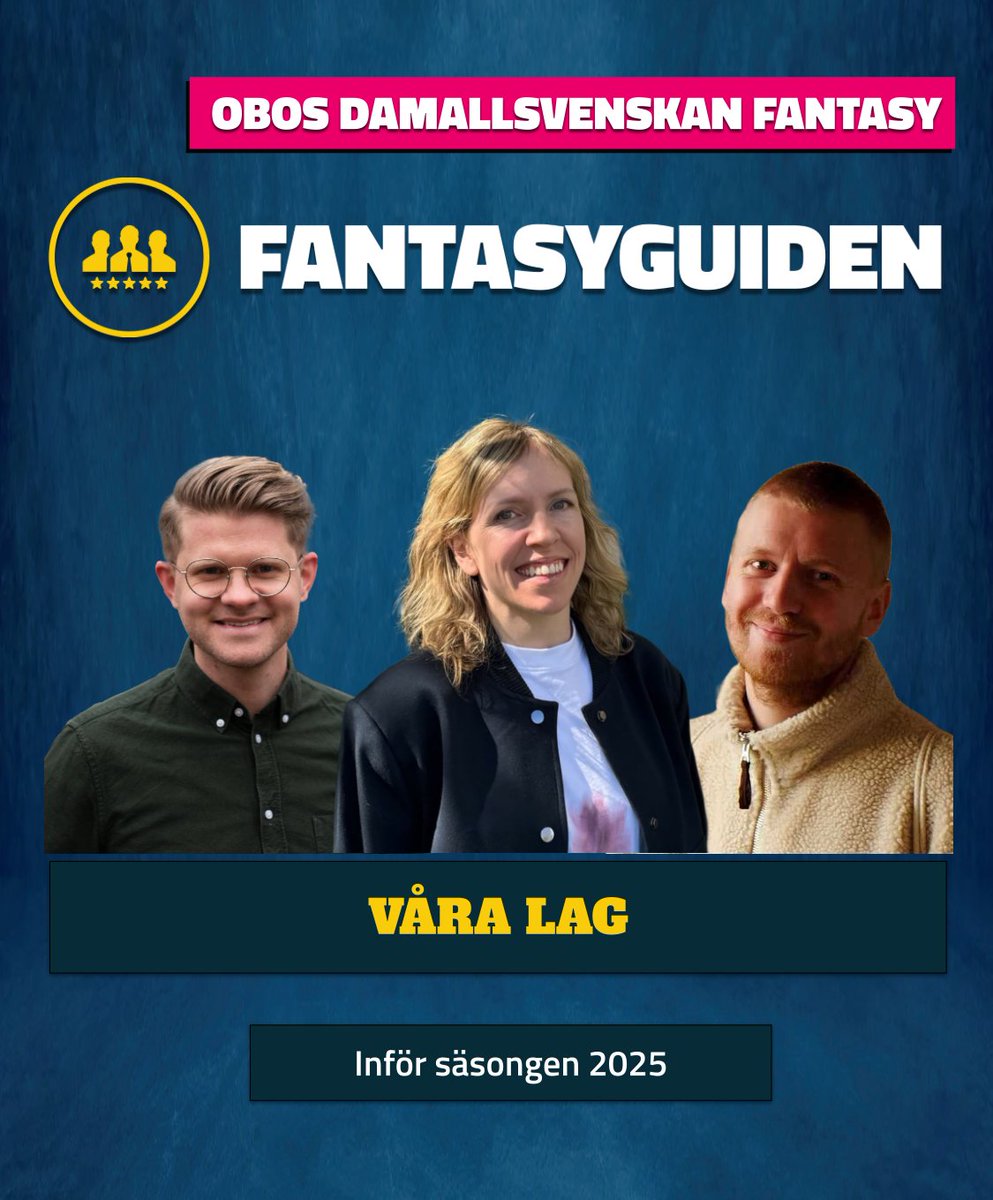 FantasyGuiden Dam (@fantasyguiden_d) on Twitter photo 🎥 NY VIDEO PÅ YOUTUBE!
💬 Vi hälsar Lovisa välkommen in i värmen. Samtidigt som vi tar en titt på våra lagbyggen inför stundande premiär.
❔Hur ser era byggen ut? Visa upp i kommentarsfältet!
📺 youtu.be/IXSptcXFxHE?si…
🎧 open.spotify.com/episode/0BVJeW…
<a href="/odafantasy/">obosdamallsvenskanfantasy</a> 🎥 NY VIDEO PÅ YOUTUBE!
💬 Vi hälsar Lovisa välkommen in i värmen. Samtidigt som vi tar en titt på våra lagbyggen inför stundande premiär.
❔Hur ser era byggen ut? Visa upp i kommentarsfältet!
📺 youtu.be/IXSptcXFxHE?si…
🎧 open.spotify.com/episode/0BVJeW…
<a href="/odafantasy/">obosdamallsvenskanfantasy</a>