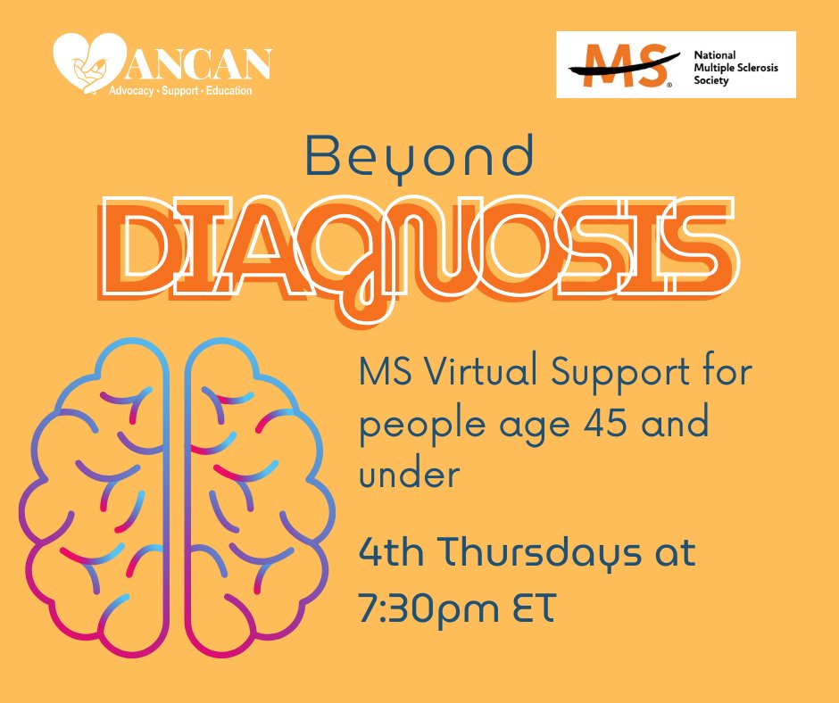ancan501c3's tweet image. New group! 📣 #multipleclerosis affects all ages. We&apos;ve seen that people in different periods of life have different experiences from others, so we made a whole new group! Join us every 4th Thurs at 7:30pm ET
gotomeet.me/AnswerCancer
#mssupport #msawarenessmonth #mssupportgroup