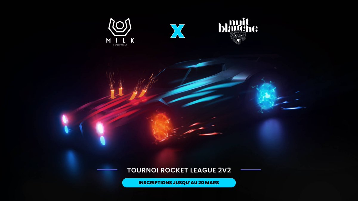 🚨 DERNIÈRE CHANCE - Tournoi RL🚨  
⚡️ Derniers slots disponibles pour le tournoi 2v2 du 29 mars !  

💰 Cashprize : 100€ pour le premier et lots pour les 2e et 3e
📝 Inscription : 10€/personne (play.toornament.com/fr/tournaments…)
⏰ RDV le 29 mars, 18h-23h30  

 #RocketLeague