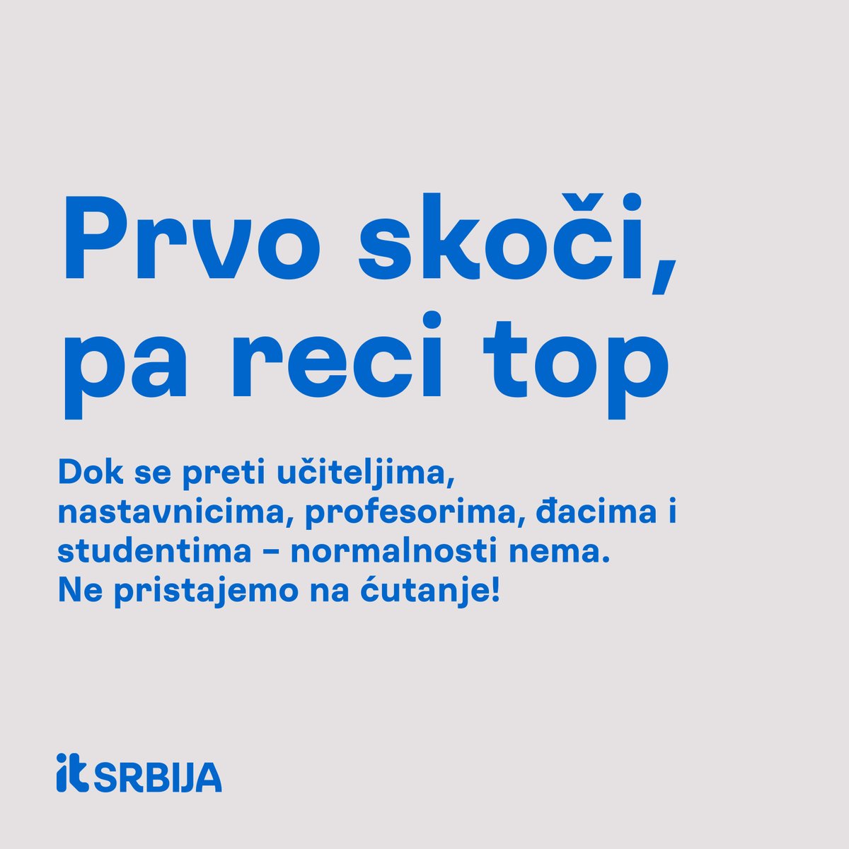 ITSrbijaOrg's tweet image. Kao što smo mogli da naučimo na primeru uskoro bivšeg ministra unutrašnjih poslova, nespretne izjave mogu biti pogubne.

Proteklim danima svedočimo još jednoj u nizu obmana režima, koji, pored terora nad sopstvenom omladinom, sada targetira i pravdu. Prosvetnim radnicima koji su…