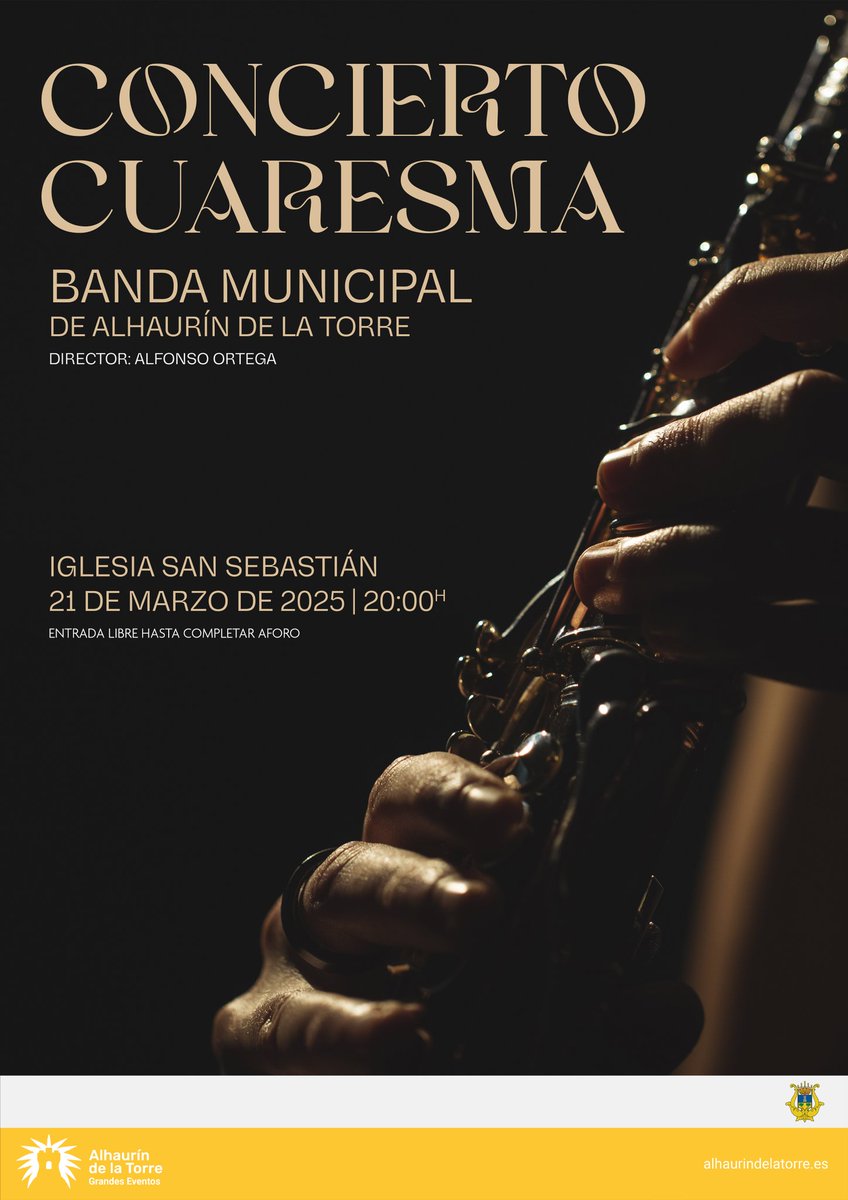 𝐒𝐄𝐌𝐀𝐍𝐀 𝐒𝐀𝐍𝐓𝐀 𝟐𝟎𝟐𝟓 | Junto al resto de actos que realizamos previos a SS, nuestro Concierto de Cuaresma no podía faltar. Este año, con la Banda Juvenil y la Banda Municipal.
Agradecemos a nuestro Ayto y párroco.
🗓️ 21/03
🕗20h
📍Parroquia San Sebastián

#suenaBMMAT