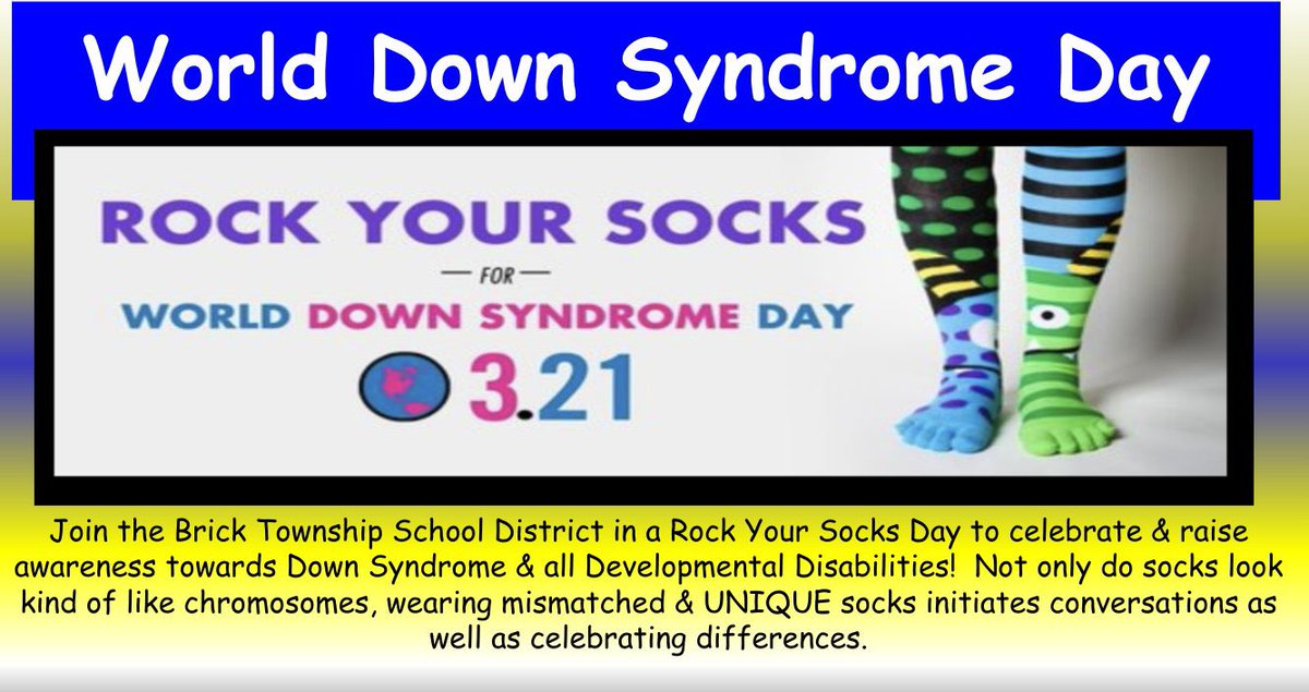 TOMORROW!!! Join us and Rock Your Socks on 3/21 to celebrate &amp; raise awareness towards Down Syndrome &amp; all Developmental Disabilities!