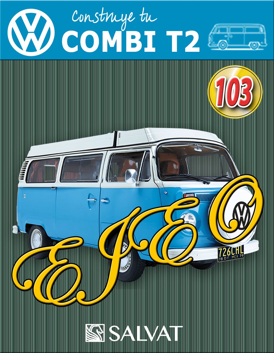 distribuidoejeo's tweet photo. Ya tenemos a la venta la nueva entrega de la colección de "Construye tu Combi T2"
De $349.90 queda en $330
Fecha límite para recoger su producto, Martes 25 de Marzo de 2025
#DistribuidoraEjeo #Salvat #VolkswagenBus #Volkswagen #CombiT2 #Combi #TE #Bus https://t.co/ME0mqGG59G