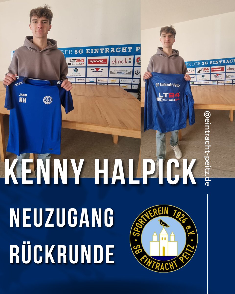Winterneuzugang "Halpo"💪🏻

Wir freuen uns, Euch heute nochmal kurz unseren Winterneuzugang vorstellen zu dürfen. 
📄Kenny Halpick
📅19 Jahre
⚽Offensives Mittelfeld

Er kam zum Winter von der SG Groß Gaglow und schnürt nun für die SGE die Töppen.