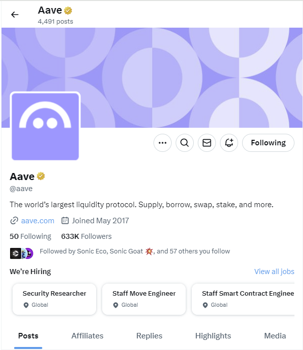 AshleyDeFi's tweet photo. 🎥 $AAVE video dropping in 4 hours! Only on $S! 👀 https://t.co/62e2Gv8hiR
