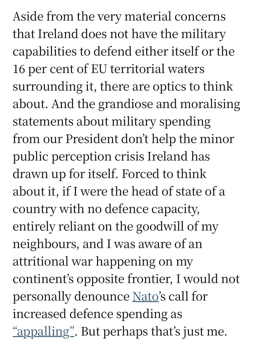 On Ireland’s defence capacity