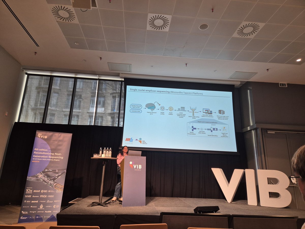 New perspectives on somatic mutations in neurodegeneration are emerging... 🧠🧬
Amazing talk by Vanshika Bidhan at #RNGS25 with new insights on somatic mutations in FTLD-TDP Type C, using MissionBio Tapestri Platform.