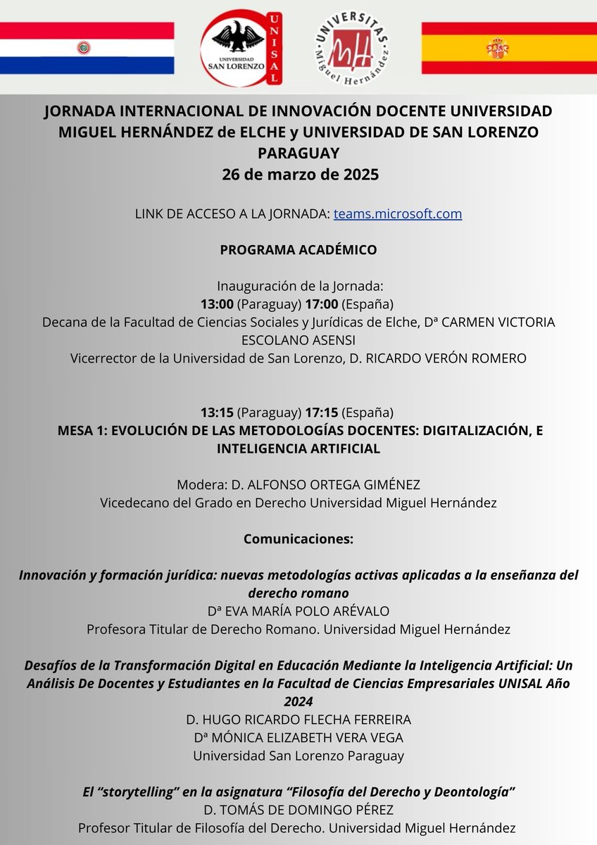Derecho presencial UMH tweet media