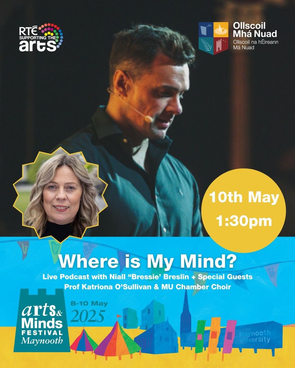 Faculty of Arts and Humanities, MU (@mufacultyofarts) on Twitter photo Join Bressie, <a href="/katrionaos/">Katriona O'Sullivan</a> and MU Chamber Choir for an immersive show exploring mental well-being, resilience & mindfulness.
📍 TSI Building, North Campus, Maynooth University
🎟️ Tickets: eventbrite.ie/e/where-is-my-…
#ArtsAndMindsFestivalMaynooth #WhereIsMyMind Join Bressie, <a href="/katrionaos/">Katriona O'Sullivan</a> and MU Chamber Choir for an immersive show exploring mental well-being, resilience & mindfulness.
📍 TSI Building, North Campus, Maynooth University
🎟️ Tickets: eventbrite.ie/e/where-is-my-…
#ArtsAndMindsFestivalMaynooth #WhereIsMyMind