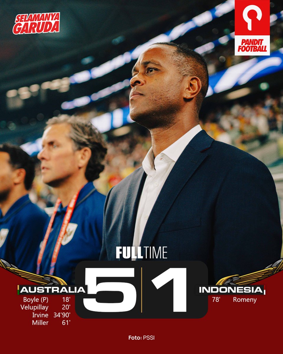panditfootball's tweet photo. Indonesia takluk dari Australia!

#TimnasDay #SelamanyaGaruda https://t.co/JH9tfmLSJT
