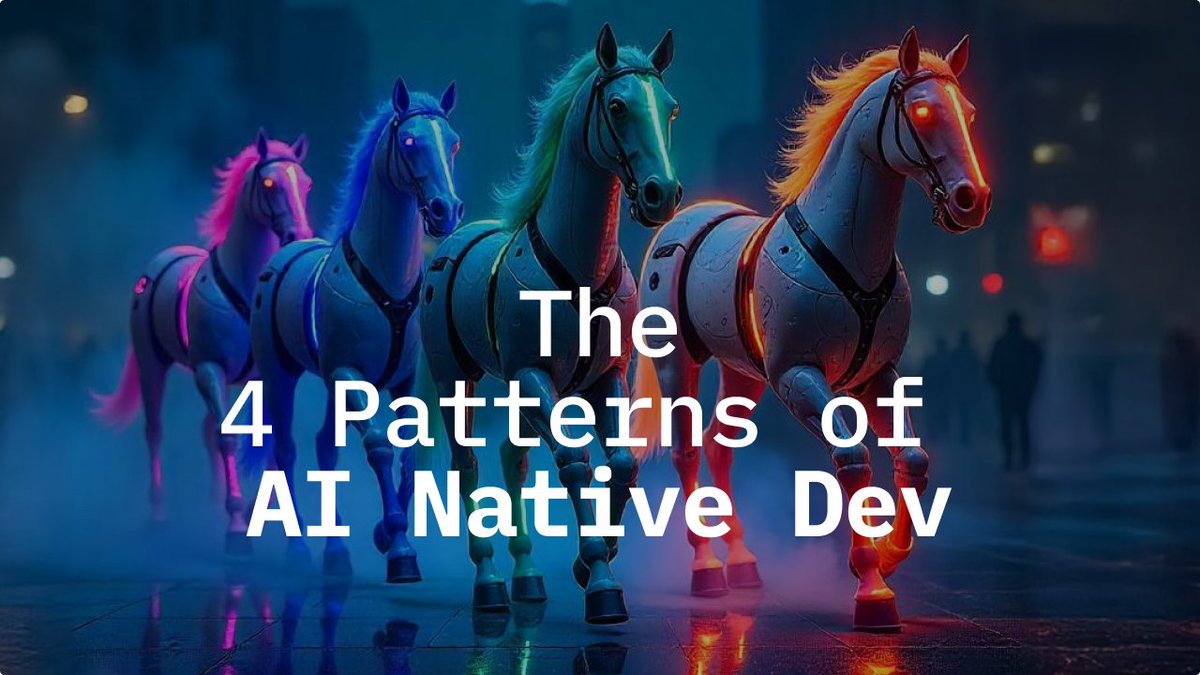 AI Native Dev (@ainativedev) on Twitter photo 🧠 AI isn’t replacing developers — it’s changing where we create value.
Are you spending less time coding and more time reviewing, prompting, and discovering?
Check out The 4 Patterns of AI Native Development by <a href="/patrickdebois/">Patrick Debois</a>
👉 tessl.co/3DMmIbZ 🧠 AI isn’t replacing developers — it’s changing where we create value.
Are you spending less time coding and more time reviewing, prompting, and discovering?
Check out The 4 Patterns of AI Native Development by <a href="/patrickdebois/">Patrick Debois</a>
👉 tessl.co/3DMmIbZ