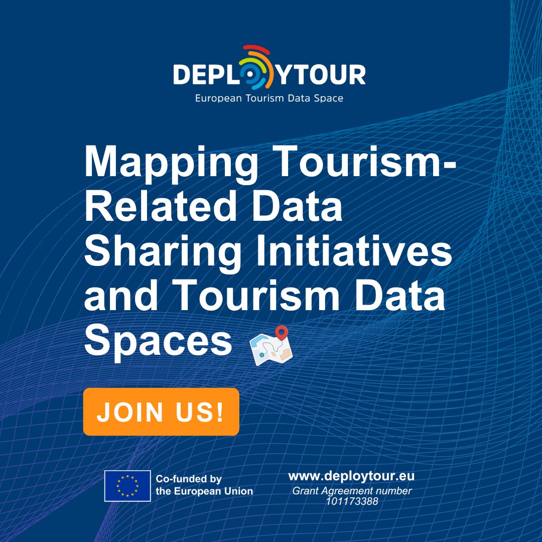 🚀 Help us map data-sharing initiatives in tourism!🌍

Are you part of one? Fill out our short form &amp; join the movement! 💡👇

🔗swll.to/khQUI3x

#DEPLOYTOUR #dataspaces #datasharing #tourismdataspace #EUTourism