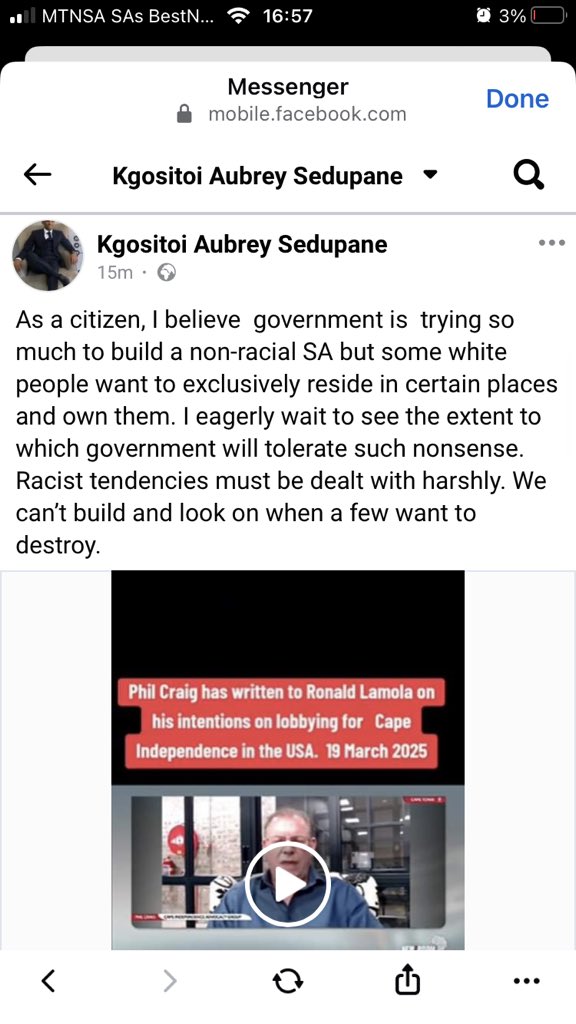SSedupane's tweet photo. @RonaldLamola 
@CyrilRamaphosa 
@Brand_SA 
We need to tighten up. We can’t allow anarchism of ‘destructionists’ while we try build our country. https://t.co/T1AwX0KWAb