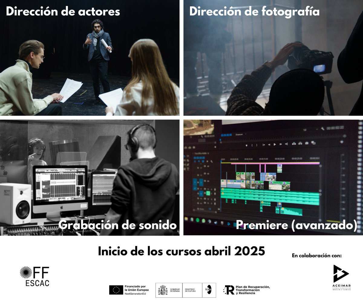 A finales de abril comenzarán los cursos gratuitos de especialización audiovisual  de la <a href="/escac/">ESCAC</a> que impartiremos en #Valladolid.  

Inscríbete en off.escac.com/formaciones/