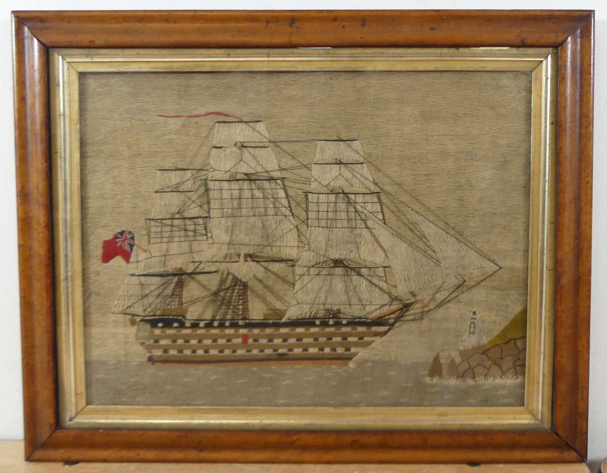 LacyScottKnight's tweet image. A productive way to spend those long months at sea, and a souvenir of the time spent aboard - I love this collection of 19th century sailor's woolworks coming up at auction on Saturday shorturl.at/Qh5xC