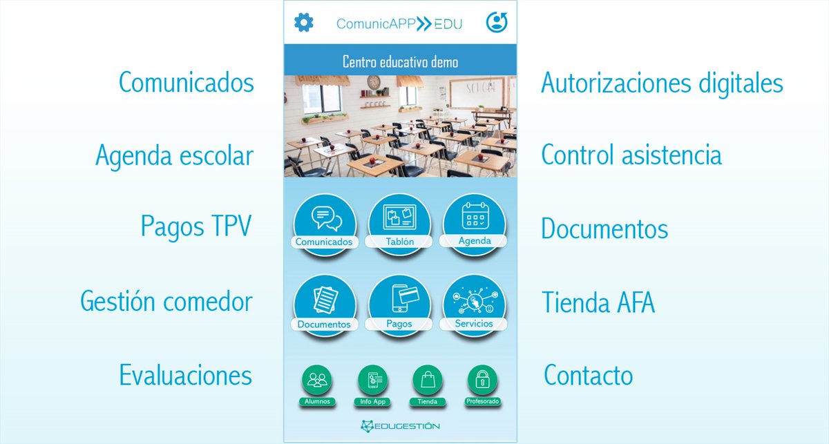 druizx's tweet photo. EDUGESTIÓN es la herramienta de comunicación más potente y práctica del mercado, para todo tipo de centros educativos y Ampas.

https://t.co/FXQ27Dplc4 https://t.co/WrhBvs22Dy