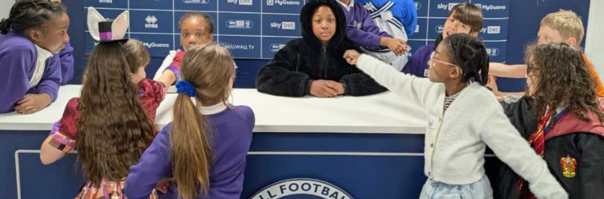 A group of bookworms from Galleywall were invited to #MillwallFC stadium for their debut #WorldBookDay event! The day was filled with excitement as the children explored the stadium and attended an inspiring author talk by Bali Rai ⚽️📚
