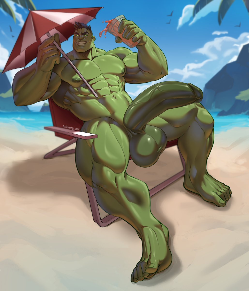 Super happy to be part of #RivalsSummerCollab

Hulk is having the time of his life this summer ☀️

~ and big thanks for <a href="/wererdraws/">Werer!</a>  for  inviting me to be part of this🧡