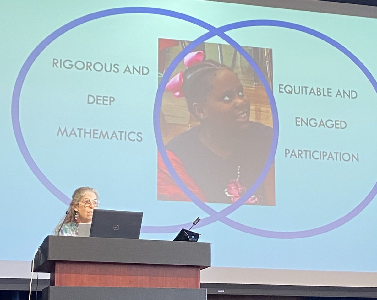Fantastic keynote on the essentials to development of mathematical agency by Susan Jo Russell and Deborah Shifter