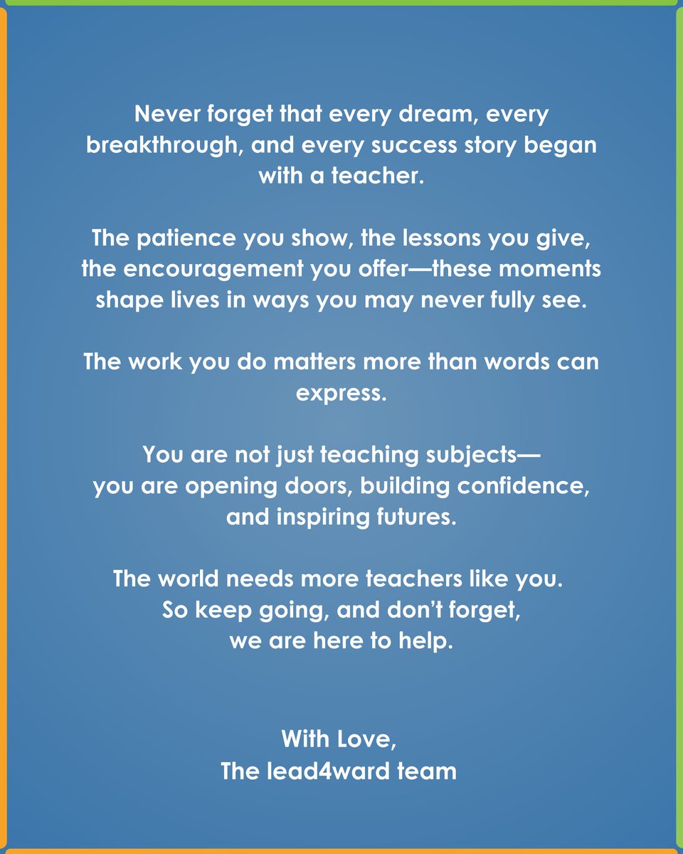 Teaching is truly a beautiful profession, and all of you should be proud that you show up each and every day to help shape the next generation.