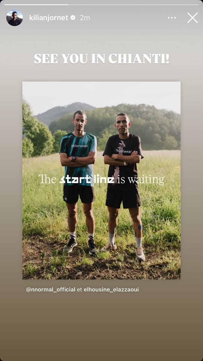 Kilian confirmed IN for Chianti Castkes 120k this weekend! #utmbworldseries