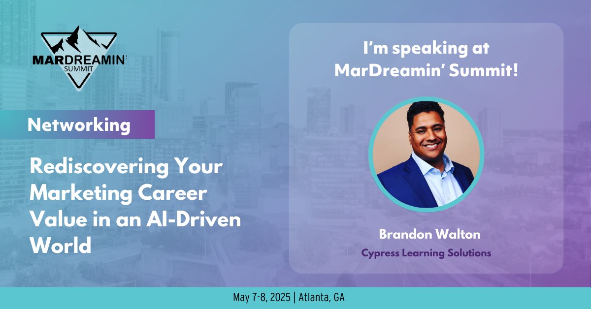 MarDreamin (@mardreamin) on Twitter photo Get actionable strategies for embracing AI-powered tools and future-proofing your career with this networking session at MarDreamin' Summit hosted by Marketing Champion, <a href="/WaltonForce/">Brandon Walton</a>! #mardreaminsummit25
mardreamin.com/summit-registr… Get actionable strategies for embracing AI-powered tools and future-proofing your career with this networking session at MarDreamin' Summit hosted by Marketing Champion, <a href="/WaltonForce/">Brandon Walton</a>! #mardreaminsummit25
mardreamin.com/summit-registr…