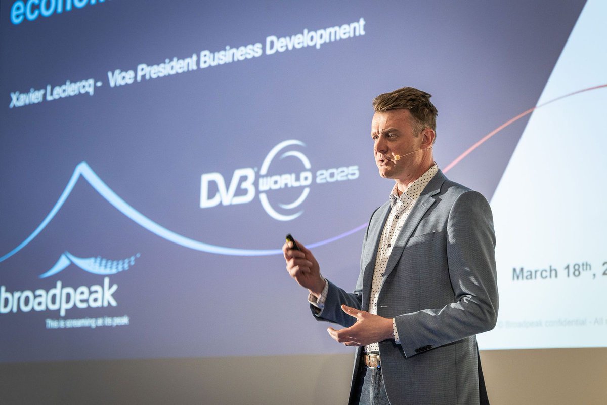 broadpeak's tweet photo. ๐ธ Big week! From @DVB_Project (live distribution economics) to @Convergenc (OTT, SSAI & IPTV), plus ad tech talks with Castoola in Vienna and live sports streaming at @SportsPro NY. Thanks to everyone we metโgreat convos all around!
#DVBWorld #SSAI #SportsStreaming https://t.co/kIq5GH4NLo