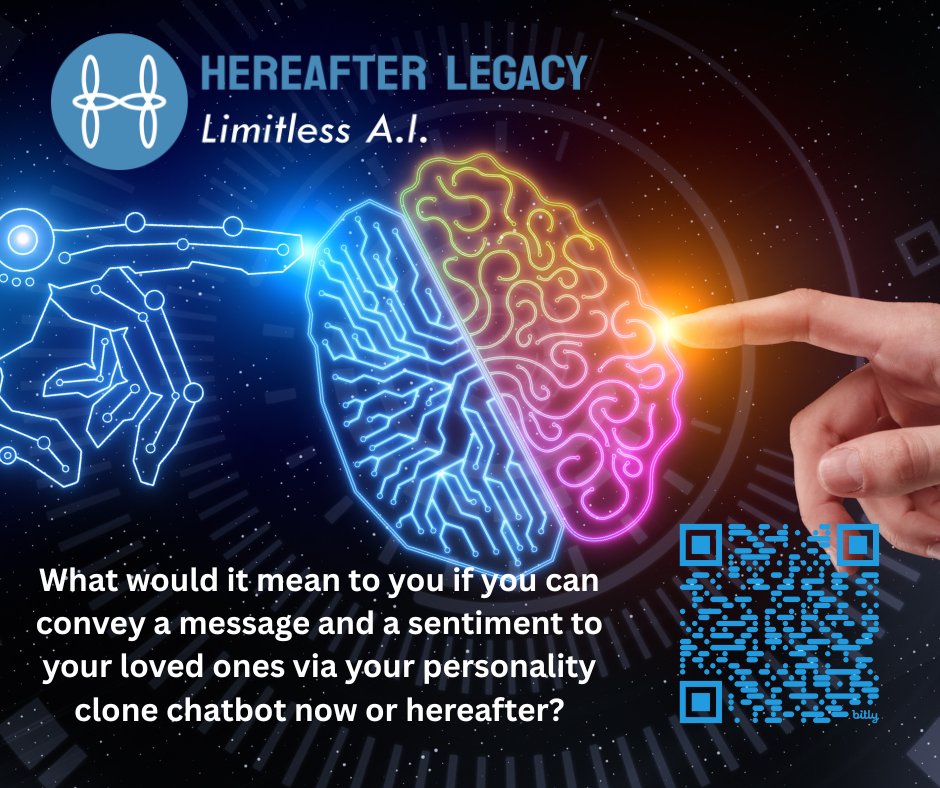 HaL_Chat_Bot's tweet image. Imagine a chatbot that reflects your personality, sharing your thoughts and love with those who matter most—now and even after you're gone. 💬 Would this be a gift of connection or a step too far? How would you use it? #AIandEmotion #TimelessConnection