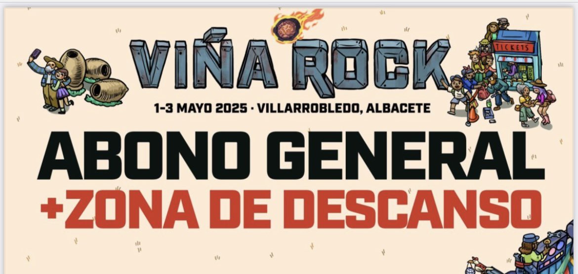 AnaaMaria25's tweet image. SE VENDEN 2 ABONOS VIÑAROCK 2025 con bonos duchas Norte norte + promo recarga. Interesados MD!

#Viña2025 #ViñaRock #ViñaRock2025